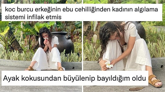 Neslihan Atagül'ün Çiçek Kokusuyla Büyülenip Uykuya Daldığı Bi' Garip Paylaşım Goygoycuların Diline Düştü