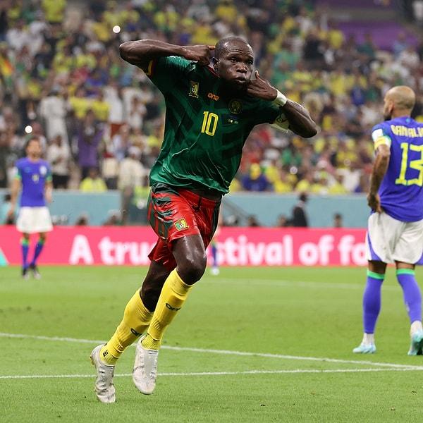 Vincent Aboubakar 90. dakikada Kamerun adına golü attı, formasını çıkardığı için ikinci sarı karttan kırmızı kart görerek oyundan atıldı. Brezilya son grup maçında 1-0 yenilmiş oldu.