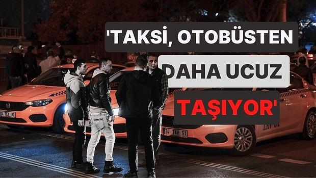 İstanbul'da Taksicilerden 'Zam' Eylemi: "Bizi Bu Hale Getiren İmamoğlu'dur"