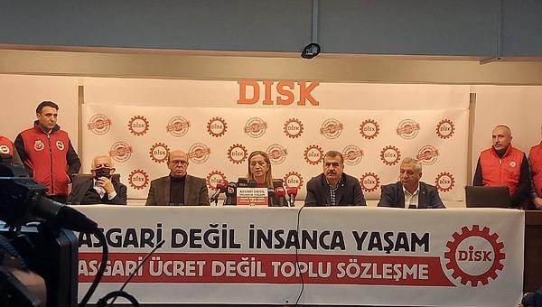 DİSK Genel Başkanı Arzu Çerkezoğlu, asgari ücretin en az net 13 bin 200 TL olması gerektiğini söyledi.