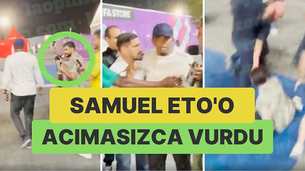İnanılmaz Görüntüler! Samuel Eto'o Videosunu Çeken Kişinin Suratına Acımasızca Tekme Attı