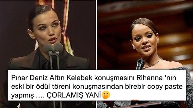 Pınar Deniz'in Tartışılan Ödül Töreni Konuşmasını, Rihanna'nın Yıllar Önceki Konuşmasından Aldığı Ortaya Çıktı