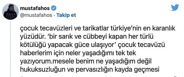 Gazeteci Mustafa Hoş'un Twitter hesabından yaptığı paylaşımlar şöyle👇