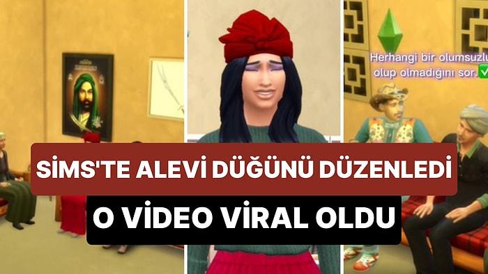 Sims'te Alevi Düğünü Düzenleyen Gencin Viral Olan TikTok Videosu