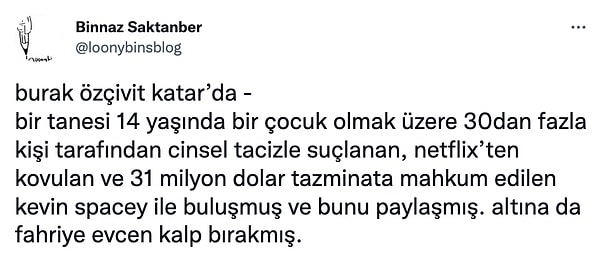 Kendisine gelen tepkilerin bazılarıysa şöyleydi...