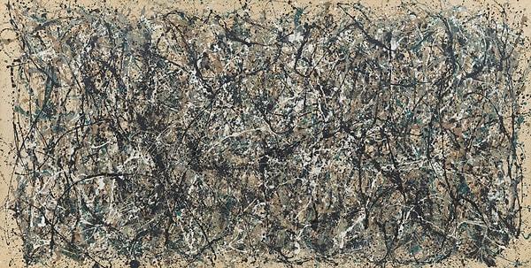 Bu yerli yerine oturmuşluk hissini Jackson Pollock gibi aşırı soyut çalışan bir ressamın işlerinde bile görebiliyoruz.