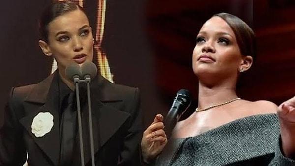 Altın Kelebek'te ödül alan Pınar Deniz, Rihanna'nın konuşmasını kopyalamış!