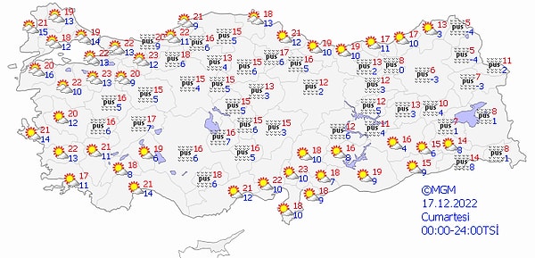 Bugün (17 Aralık) Hava Nasıl Olacak?