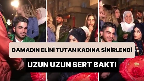 Kına Gecesinde Başka Bir Kadının Damadın Elini Tutmasına Sinirlendiğini Bakışlarıyla Belli Eden Gelin