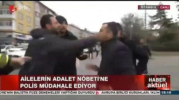 Hasta tutuklular için dün düzenlenen eylemde polis HDP İstanbul İl Başkanı Ferhat Encü’ye küfretmiş daha sonra da tokat atmıştı.