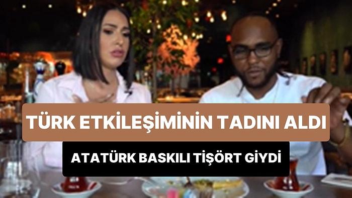 Türk Etkileşiminin Tadını Alan Amerikalı Rapçi JKsoLA, Atatürk Baskılı Tişört Giyip Çay İçti