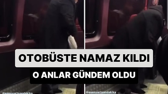 Otobüse Seccade Serip Hareket Halindeyken Sabah Namazı Kılan Vatandaş