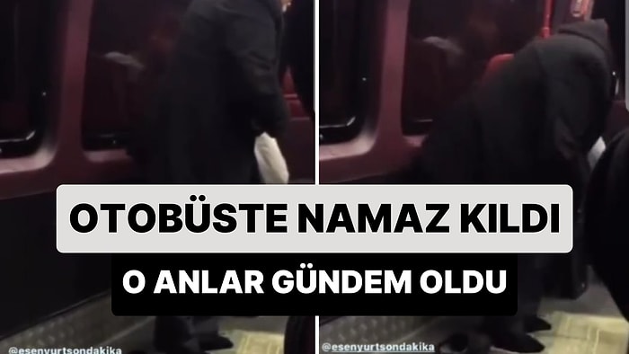 Otobüse Seccade Serip Hareket Halindeyken Sabah Namazı Kılan Vatandaş