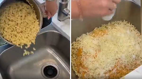 Bir kadın misafirleri için yemek hazırlarken lavaboyu kullanmış... O görüntüleri izlerken bir miktar mideniz bulanabilir!