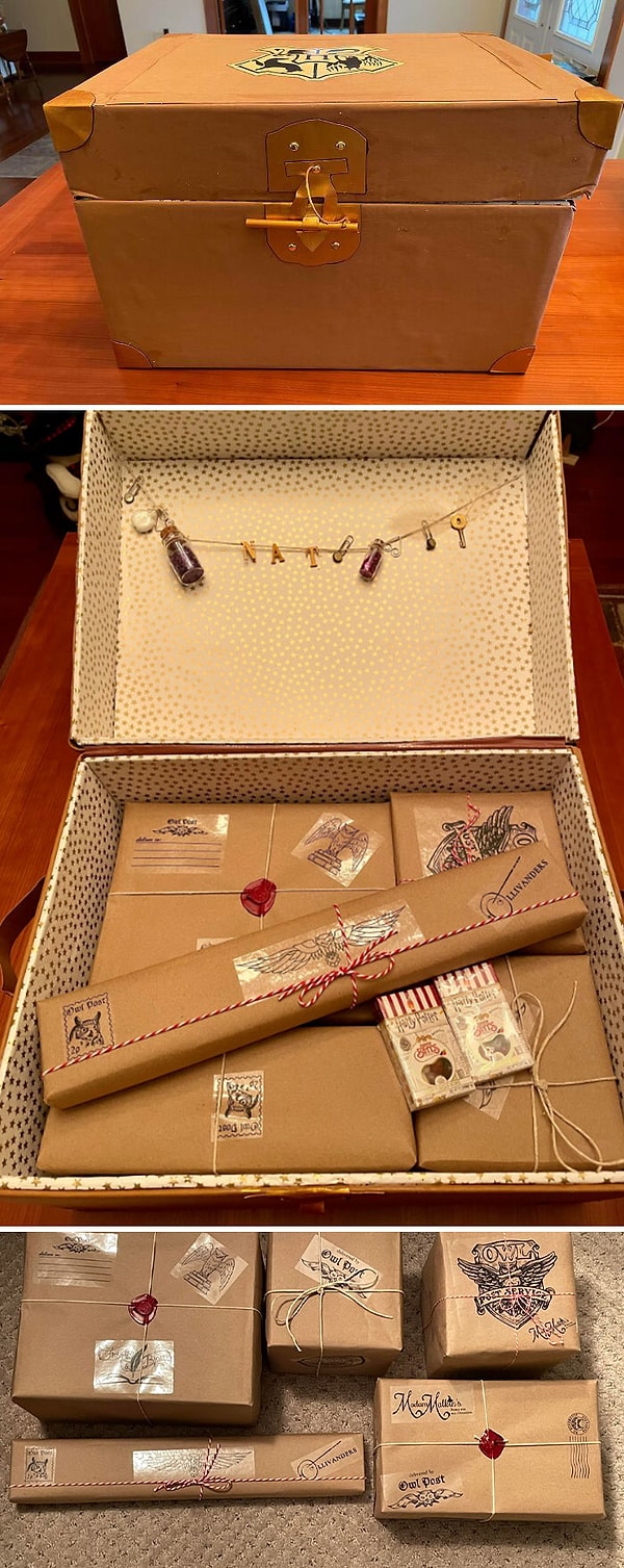 12. Сундук Хогвартса и Подарочная упаковка для Рождественских подарков