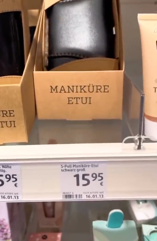 Manikür seti ise 8 yıldır 15.95 euro'ya satılıyor hiç yükselmemiş.