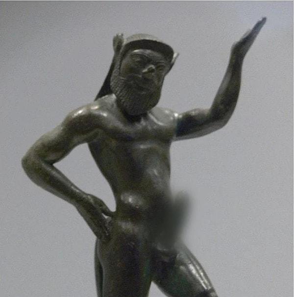For example, when we look at the depiction of satyrs, mythological beings, we see that they have huge erect penises.