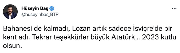 6. Yıllardır dillerden düşmeyen Lozan da bitti.