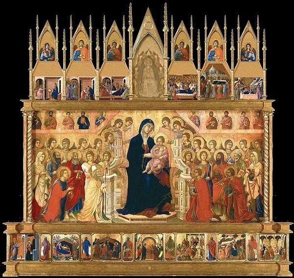 1311'de Siena Katedrali için yapılan, Maestà of Duccio, katedrale yerleştirilmeden önce şehrin etrafında dolaştırıldı.