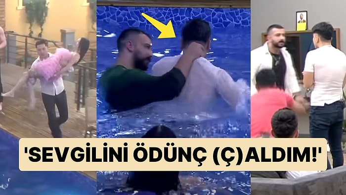 İhtar Aldıran Kavga: Kısmetse Olur Oğulcan, Sevgilisi Cansel'i Kucaklayıp Havuza Atlayan Zeyd'e Fena Patladı!