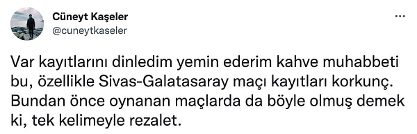 VAR kayıtlarındaki rahatlık birazcık dehşete düşürdü.