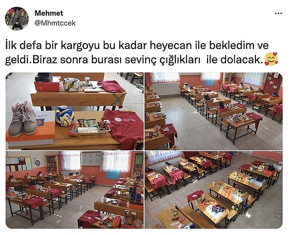 Öğrencilerine hediye alan Mehmet öğretmen de onlardan bir tanesiydi.👇