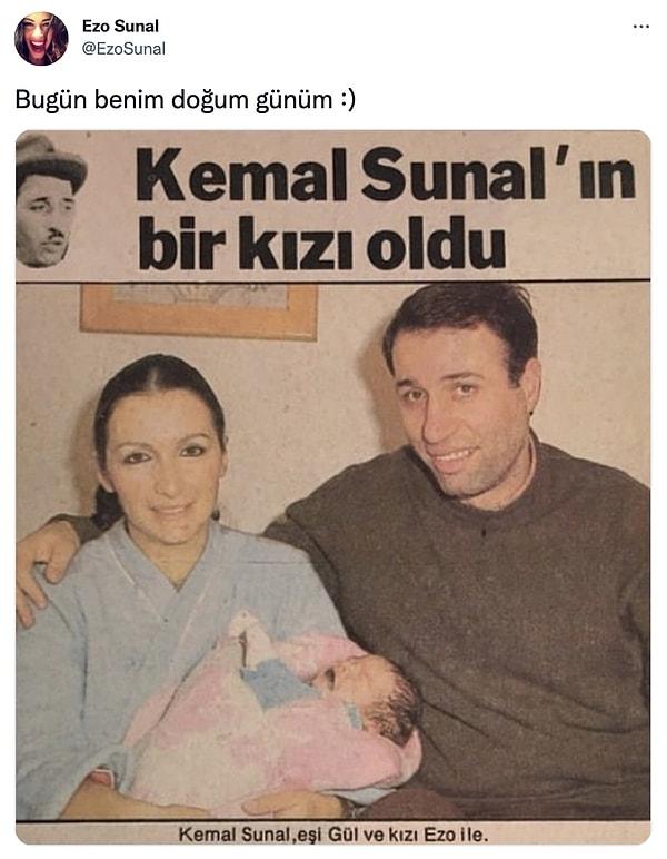 1. Bugün Kemal Sunal'ın biricik kızı Ezo'nun doğum günü...