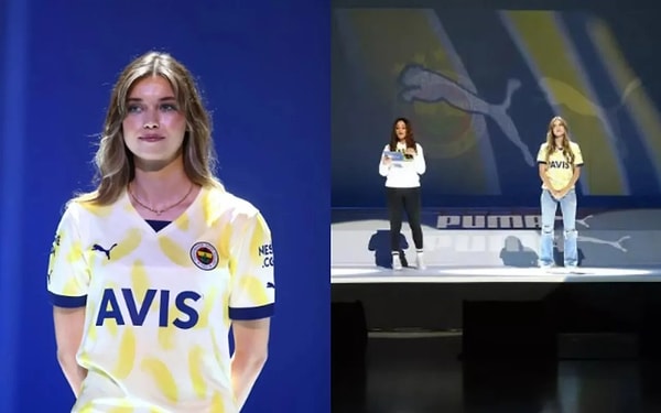 Afra Saraçoğlu, Fenerbahçe'nin yeni sezon forma tanıtımında da sahneye çıkmıştı.