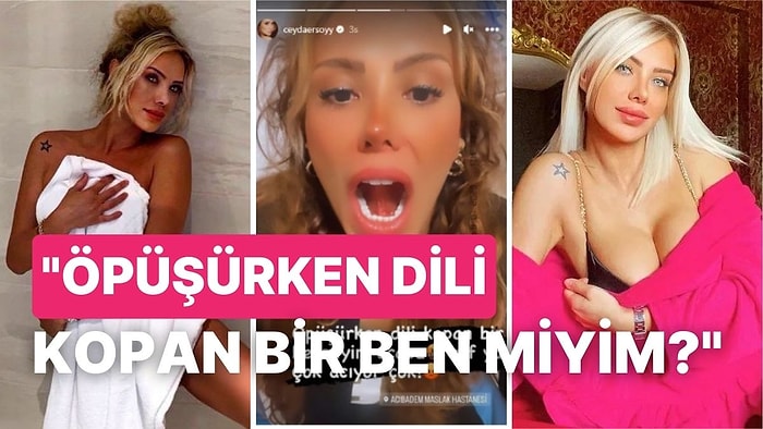 Öpüşürken Dili Kopan Ciciş Ceyda Ersoy'un Hastane Videosu Gündem Oldu: Bir Ay Öpüşmemiştik!