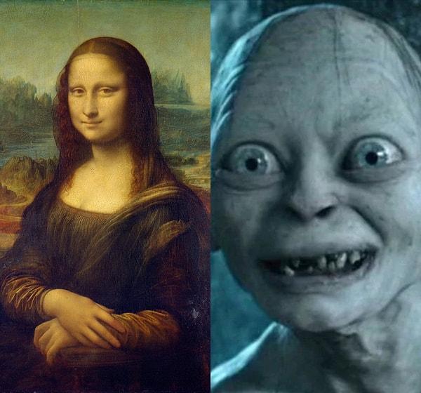 Yüzüklerin Efendisi'nin Gollum'u ve Leonardo'nun Mona Lisa'sı düşündüğünüzden daha da çok birbirine benziyor olabilir mi?