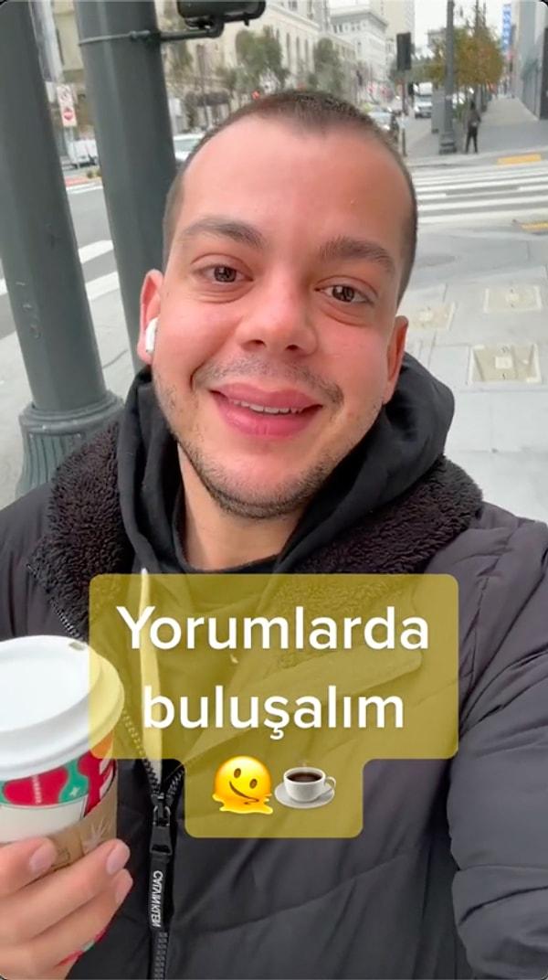 TikTok'ta "@cemnrlu" kullanıcı adıyla içerik üreten Türk kullanıcı, Amerika'daki bir Starbucks'tan ücretsiz kahve aldığı anları takipçileri ile paylaştı.