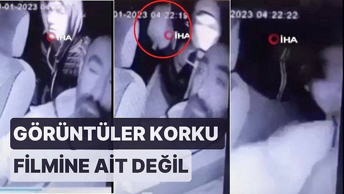 Görüntüler Korku Filmine Ait Değil: Taksiye Binen Müşteri, Şoförün Kafasına Taşla Vurdu!