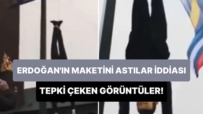 PKK Sempatizanlarının İsveç'te Erdoğan'a Benzetilen Maketi Ayaklarından Astıkları İddiası