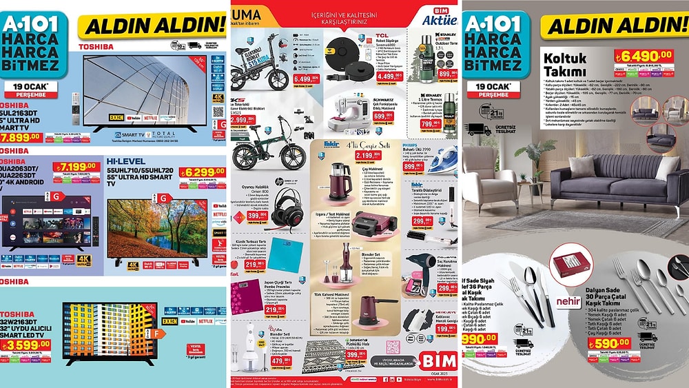 İndirim Günleri Başlıyor! 16 - 22 Ocak Haftasında A101, BİM ve ŞOK Aktüel Ürünler Listesinde Ne Var?