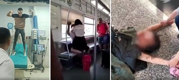 O olayda bir kadının metrodaki bir erkeğin yüzünü parçalarken görülmüş ve olayın karı-koca arasındaki problemlerden dolayı yaşandığı belirtilmişti.