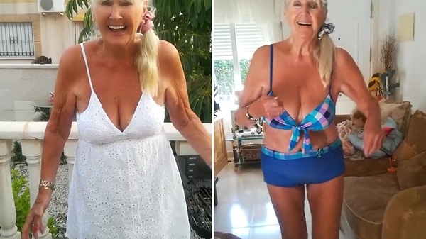 Joan Woodhouse isimli 92 yaşındaki kadın, sık sık giydiği kıyafetleri göstermek için TikTok videoları çekiyor.