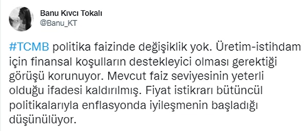 Sosyal medyada hala Merkez Bankası'nın faiz kararını önemseyenler olurken,