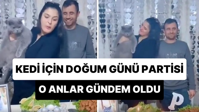 Doğum Günü Düzenlenen Ponçik İsimli Kedinin Gündem Olan Görüntüleri