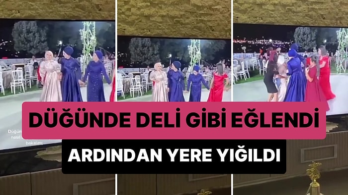 Düğünde Deli Gibi Eğlendikten Sonra Bayılıp Yere Yığılan Kadın