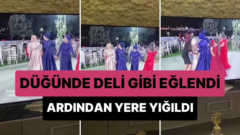 Düğünde Deli Gibi Eğlendikten Sonra Bayılıp Yere Yığılan Kadın