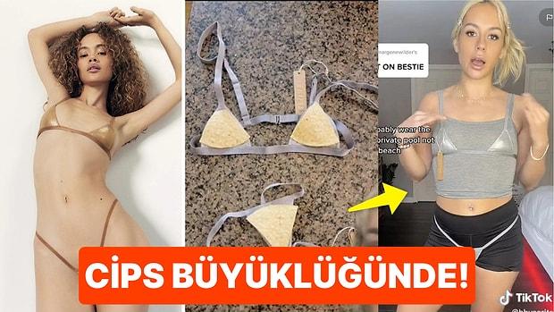 Kim Kardashian'ın Markası Skims'in Ürettiği Cips Boyutundaki "Mikro" Bralet Takımı Dalga Konusu Oldu!