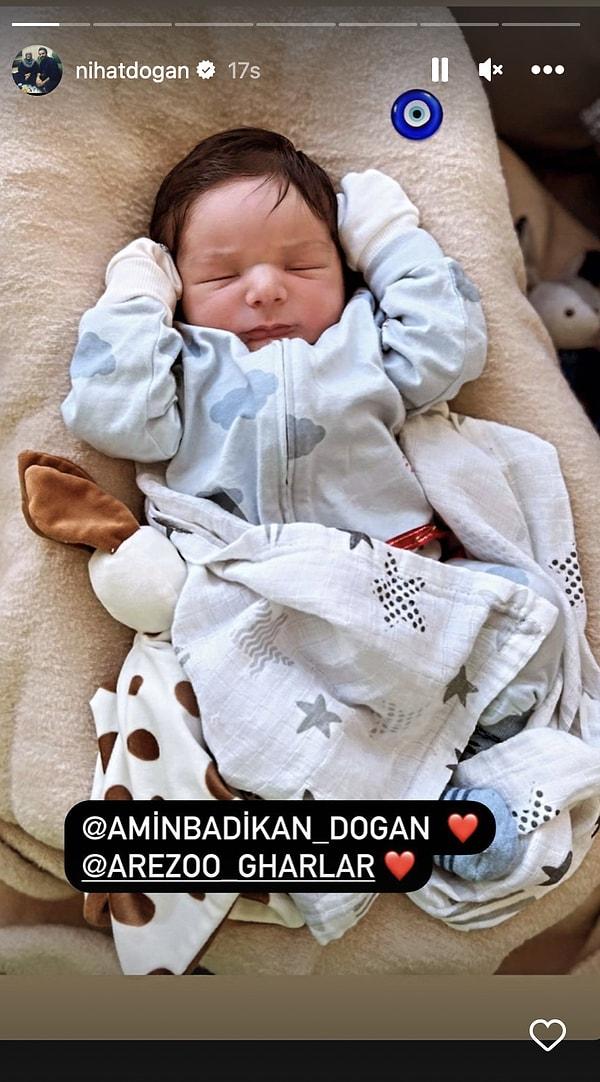 Nihat Doğan paylaştığı bu fotoğrafla ilk kez oğlunun yüzünü net bir şekilde gösterdi. Hoş geldin Amin Badıkan bebek! 🧿