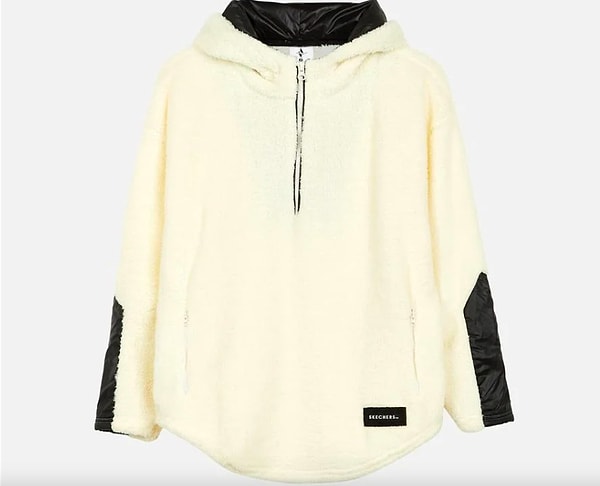 1. Skechers Outdoor Fleece Half-Zip Sherpa Hoodie Kadın Sweatshirt