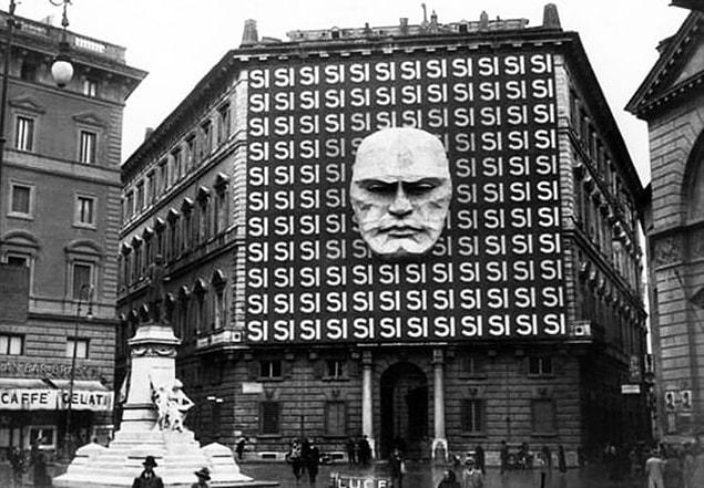 3. 1934 yılında İtalya'nın Ulusal Faşist Partisinin genel merkez binası biraz ilginç bir tasarıma sahipmiş.