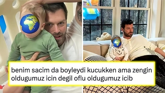 Kıvanç Tatlıtuğ'un Oğlu Kurt Efe, "Zengin Sarısı" Saçlarıyla Espritüel Bireylerin Mizahından Nasibini Aldı