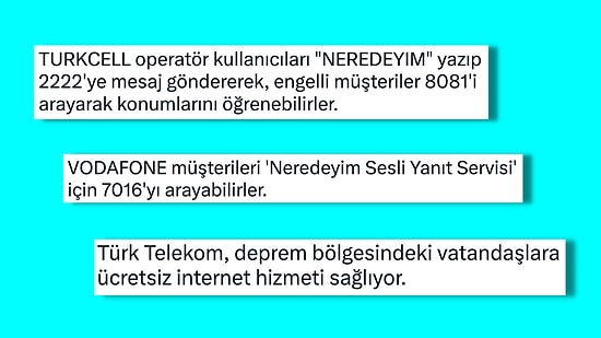 Deprem Sonrasında Konumunu Bilmeyenler İçin: GSM Operatörlerinin 'Neredeyim' Servisi Nasıl Kullanılır?