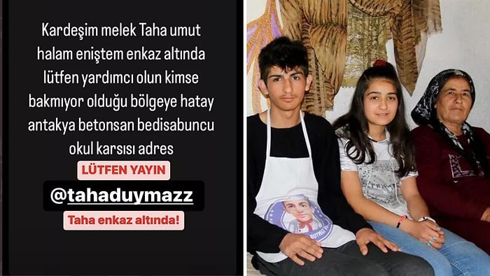 Sosyal Medya Fenomeni Taha Duymaz'ın Ailesiyle Birlikte Hatay'da Deprem Enkazı Altında Olduğu İddia Edildi