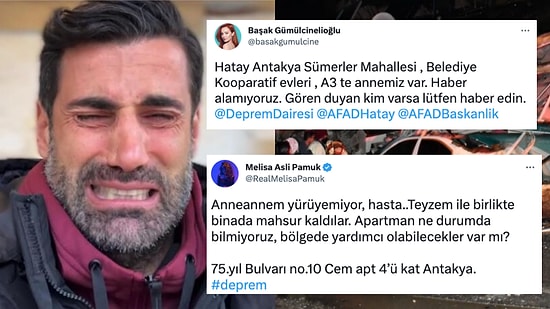 Ünlülerin Yardım Çığlığı: Depremde Bulunamayan Zarar Gören Yakınları İçin Yardım Çağrısında Bulundular