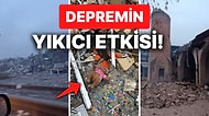 Kahramanmaraş'ta Meydana Gelen Depremin Neden Olduğu Korkunç Yıkımı Gözler Önüne Seren Görüntüler