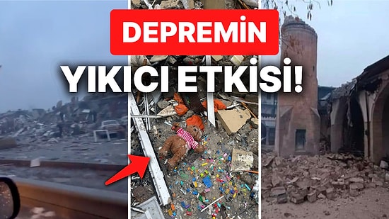 Kahramanmaraş'ta Meydana Gelen Depremin Neden Olduğu Korkunç Yıkımı Gözler Önüne Seren Görüntüler